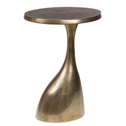 Bout de canapé Carmen hauteur 57 cm -  Or Rond Aluminium Amadeus 40x35 cm - doré aluminium 3520071971667_0