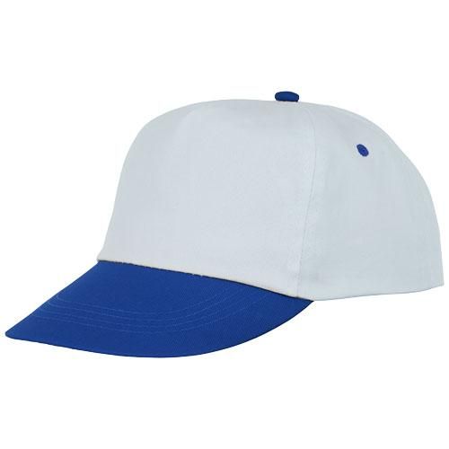 Casquette 5 panneaux bicolore Icarus - visière incurvée et fermeture velcro - 100% coton twill 175 g/m²_0
