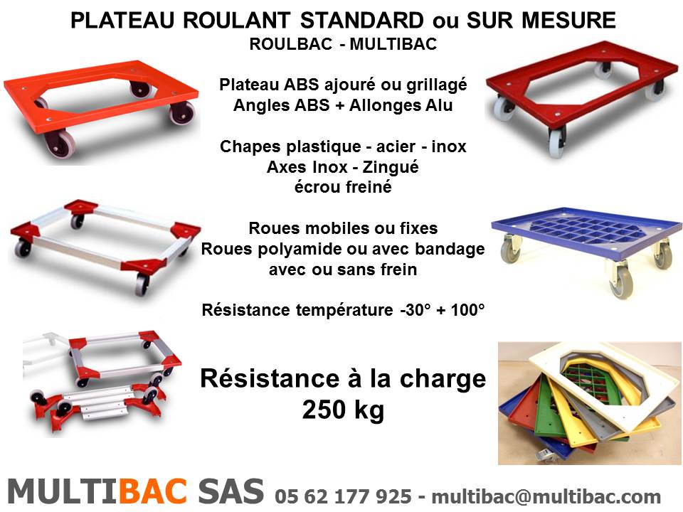 Chariot porte-bac 600x400 mm - 800x600 mm_0