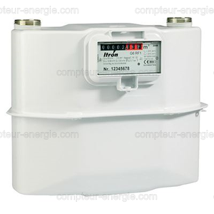 Compteur gaz à soufflets itron - rf1 - g6 - 10 m³/h équipé émetteur bf itron - rf1 - g6 - a108600_0