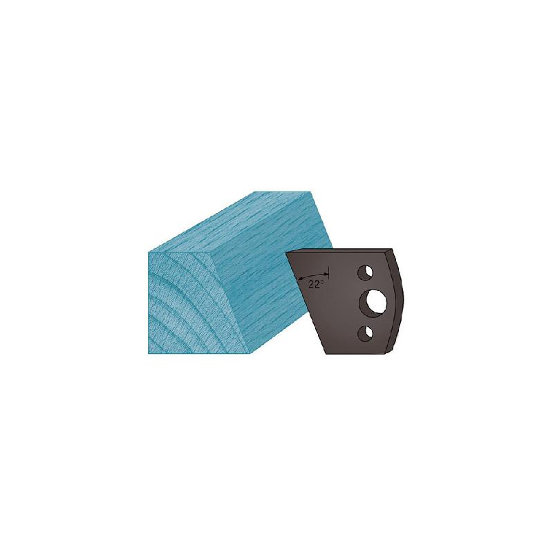 DIAMWOOD EXPERT EN EQUIPEMENT Jeu de 2 contre-fers profilés Ht. 38 x 4 mm chanfrein 22° A01 pour porte-outils de toupie - Diamwood - multicolore aci_0