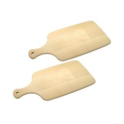 Ensemble de 2 Planches à découper en bois 38 x 18 cm Fackelmann Wood Edition - marron Bois massif 3176239931549_0