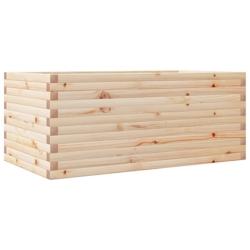 Helloshop26 - Jardinière bac lit surélevé plantes fleurs terrasse jardin 110 x 60 x 46 cm bois de pin massif marron 02_0037373 - 3000213856248_0