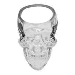 Hostelnovo del Valles - Verre shooter tête de mort 10 cl en cristal transparent - Design original pour cocktails et fêtes_0
