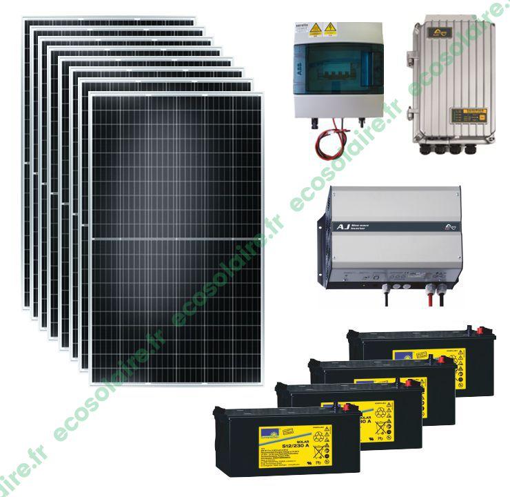 Kit autonome solaire 2640W 230V Écosolaire® avec batterie - aucune conformité UTE C 15-712-2_0