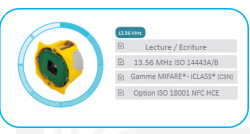 Lecteur mural encastré rfid - nfc 13.56 mhz - référence: 7102-x-v2_0