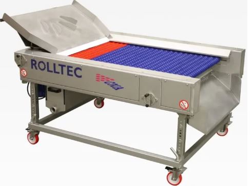 Ligne de triage CMA - Table de sélection à galets ROLLTEC avec trémie vibrante_0