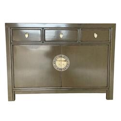 OPIUM OUTLET Asia Meubles Commode Buffet Armoire sideboard console chiffonnier 33083 brun boueux asiatique chinois oriental entièrement monté - Bois_0