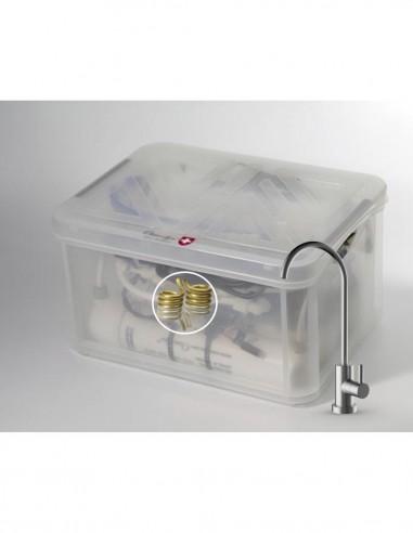 Osmoseur Premium AIO + Robinet 1 voie - Osmodyn Premium - Dynamisation double vortex cuivre or argent_0
