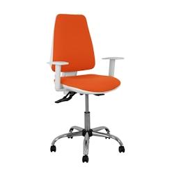 Piqueras y Crespo Silla Elche blanca asincro bali naranja oscuro brazos regulables ruedas de parqué - orange multi-matériau 1014ASB305B5CRRP_0