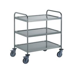 Tournus Equipement Chariot à débarrasser avec 2 arceaux 3 plateaux Tournus - 801543 - gris inox 801543_0