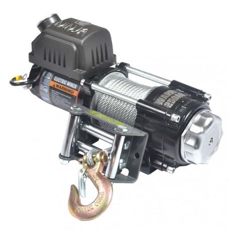 Treuil électrique Warrior 1588 kg 24 Volts - commande filaire, platine de montage et guide câble à rouleau_0