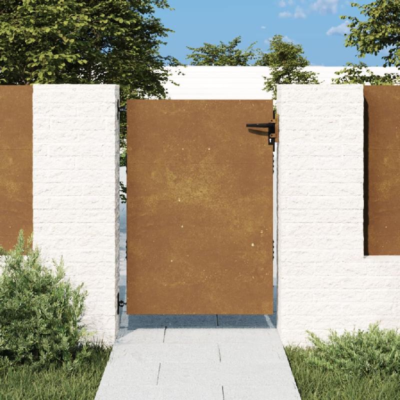 Vidaxl portail de jardin 85x150 cm acier corten 153259_0