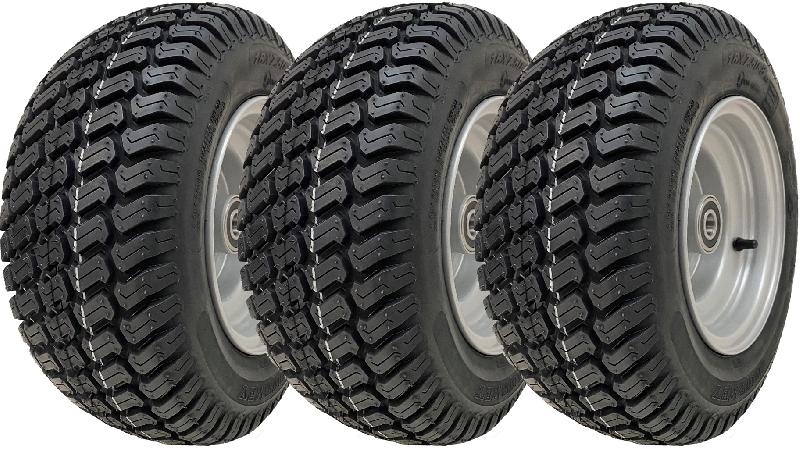 16x7.50-8 Roue de tondeuse à gazon Pneu P332 4ply Jante acier Roulement 25mm (Lot de 3)_0