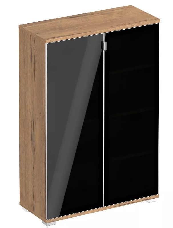 Armoire 2 portes verre 3 étagères (L : 100 cm x P : 42 cm x H : 147 cm) So Laroya_0