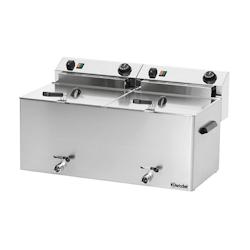 Bartscher Friteuse double inox 2 x 10 Litres à poser, 16 200 W, 400 V - TRI - Acier inoxydable 18/10 162910_0