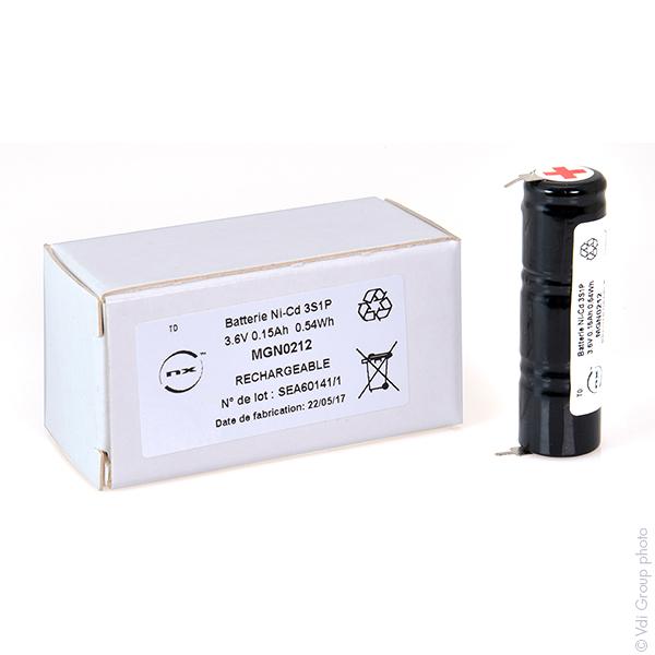 BATTERIE NICD 3X 1/3AA  3S1P ST4 3.6V 150MAH P2_0