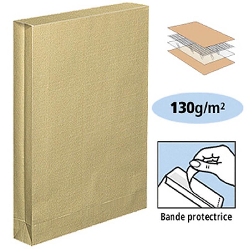 COURONNE BOITE DE 25 POCHETTES KRAFT BLOND ARMÉ 275X365MM À SOUFFLET 30MM