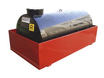 CUVE DE STOCKAGE ACIER POUR HUILES USAGÉES AVEC RÉTENTION, 2200 L