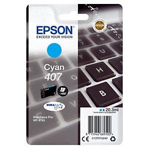 Epson 407 Cartouche d'encre originale (C13T07U240) - Cyan_0