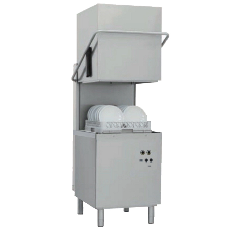 EURAST - Lave-vaisselle industrielle 50x50 dôme, à double paroi - 640x740x1530 mm - 9600 W 400/3V - 460083TS - 460083TS_0