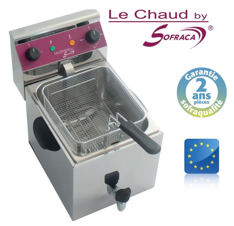 Friteuse électrique de table ACF68N - 8 litres - Inox - Robinet de vidange - 3600W_0