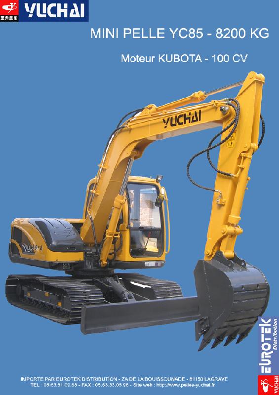 Mini-pelles YC85 - 8200 kg - Mini-pelle compacte de 8,2 tonnes_0