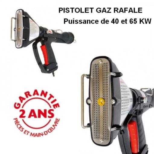 Pistolet de rétraction Rafale - gaz propane - léger et puissant - 40 ou 65 kW/h - pas cher_0