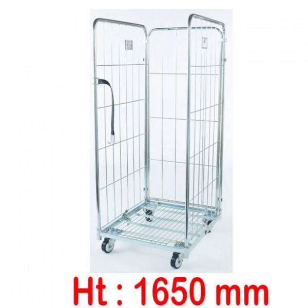 Roll-containers vertical 3 côtés - Hauteurs 1650 mm et 1800 mm - Charge maximale 500 kg - Marque Rolléco_0