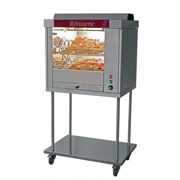 Rôtissoire Comète - 4 balancelles sur châssis à roulettes - capacité 12 volailles - 7.5 kW_0