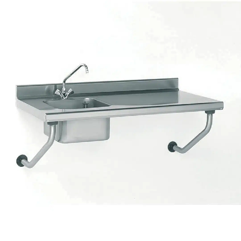 Table du chef suspendue TS 15N avec robinet largeur 700 mm bac à gauche (Longueur, mm: 1000 Réf-404891-44)_0