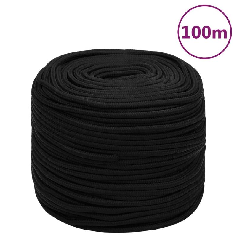 Vidaxl corde de travail noir 10 mm 100 m polyester 152824_0