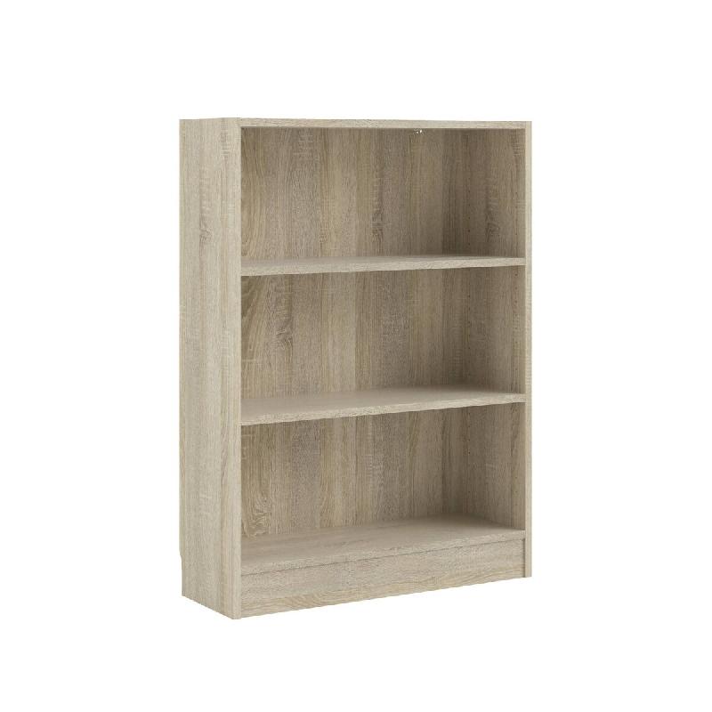 WellHome - Bibliothèque étagère avec 2 étagères en coloris Chêne 79 x 27 x 108 cm - Turia - marron multi-matériau WH16948_0