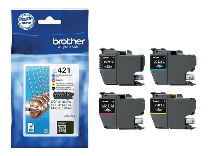 Brother LC421VAL Cartouche d'encre originale - Pack Noir + Couleurs_0