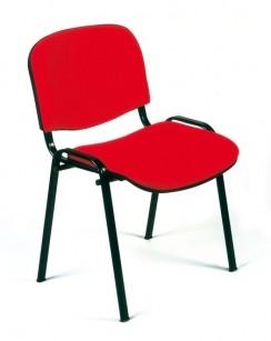 Chaise empilable Comfort tissu - piétement acier chromé/époxy noir - classement au feu M4, M3 ou M2 - garantie 5 ans_0