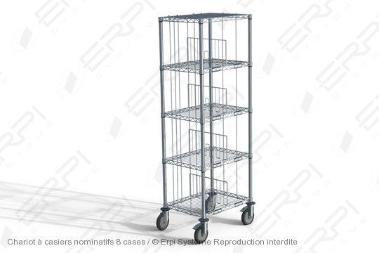 Chariot manuel à casier nominatif 8 cases - modulable et maniable - cc6146180-02c_0