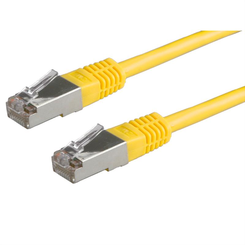 Cordon ROLINE Cat.5e (Classe D) FTP, jaune, 0,5 m_0