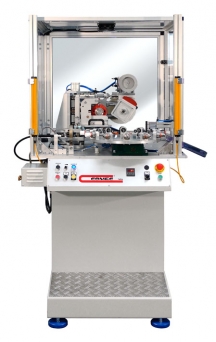 Machine de tampographie rotative - Impression 1 couleur à 360° pour fermetures shampooing et crème_0