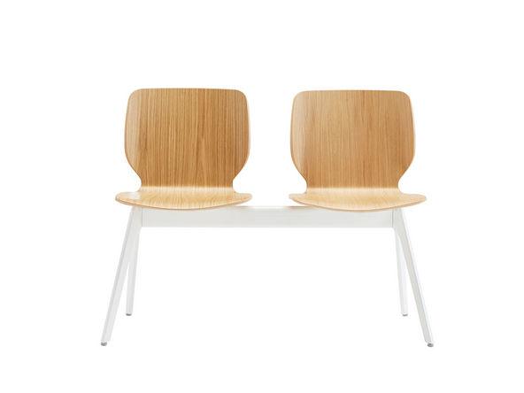 Banc d'accueil design Nim 2,3 ou 4 places avec tablette d'appoint et option rembourrage_0