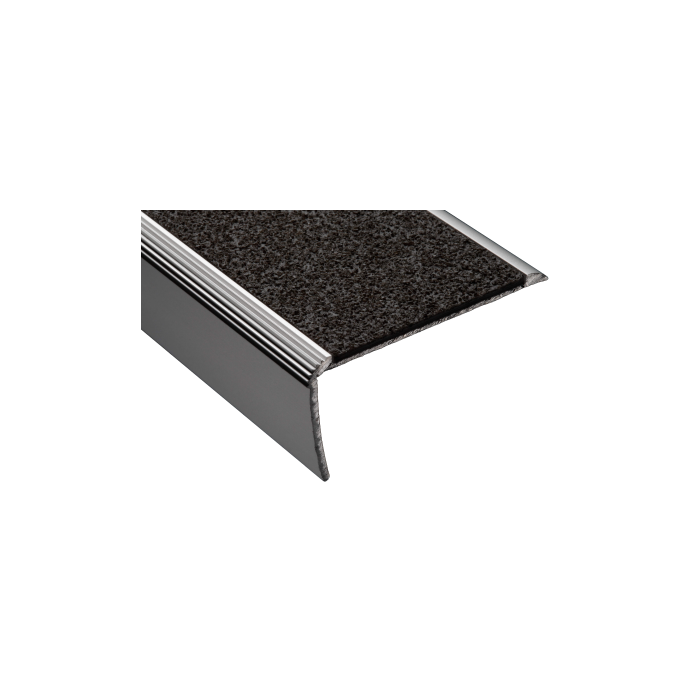 Nez de marche antidérapant en équerre aluminium avec insert en polymère - Longueur 115, 150 ou 230 cm_1