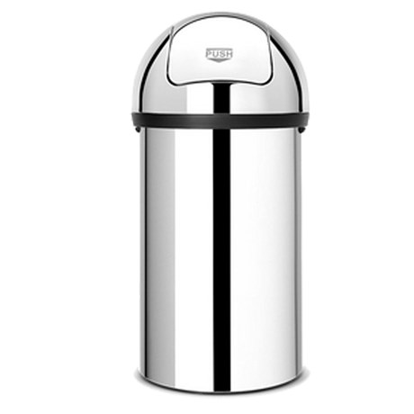 POUBELLE PUSH BIN MATT STEEL 60 L