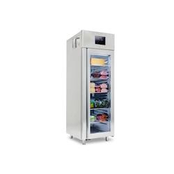 Réfrigérateur 700 Litres En Inox GN 2/1 Avec Porte En Verre,  2°/+8°C, Isolation 85 mm   Wifi       R290   632 700x810x2150mm VIRTUS GROUP - 06981_0