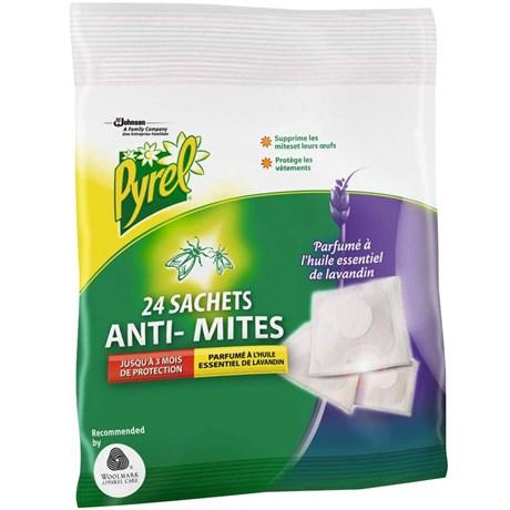 SACHET ANTI-MITES PYREL LAVANDE  (VENDU PAR 24)