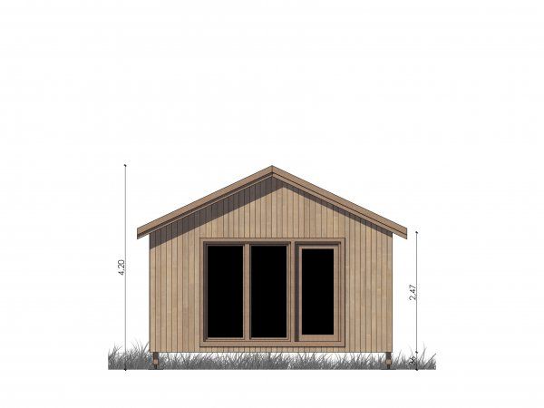 Studio de jardin - maison de jardin 20 m² avec ossature bois et baie vitrée - clé en main_0