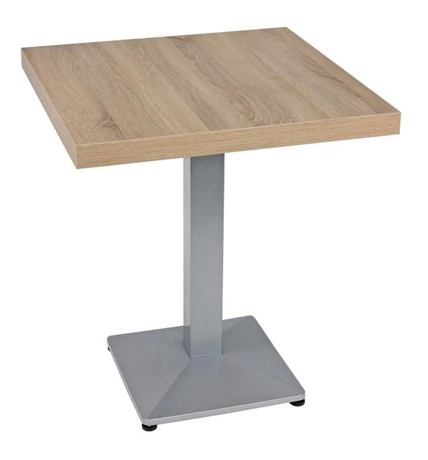 TABLE DE RESTAURANT DUROLIGHT CÉRUSÉ ET SILVER 68 X 68 CM