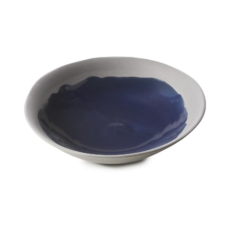 ASSIETTE COUPE CREUSE ROND BLEU PORCELAINE Ø 24 CM NO.W REVOL