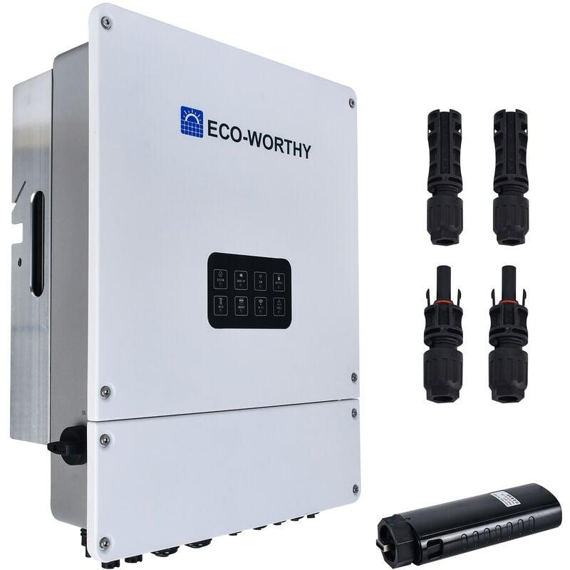 Onduleur Hybride 24v BENNTOP 3000W 24V 230 V AC Sinusoïdal Entrée PV Max.400 V Hybride Pur Sinusoïdale Régulateur Avec Solaire MPPT 80 A Pour Batteries Plomb-Acide Et Lithium Onduleur Solaire Hybride