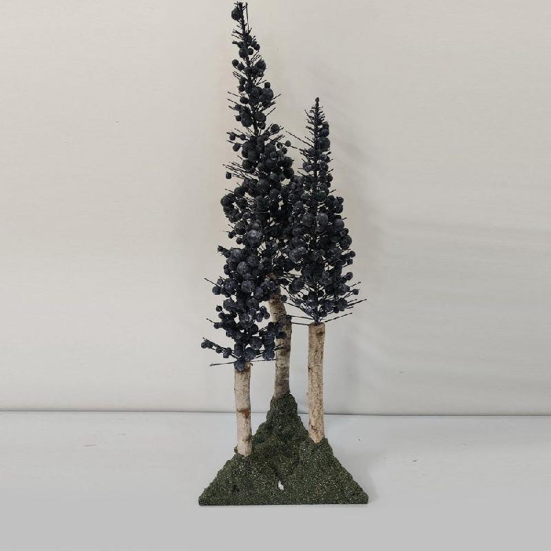 Arbres bleus sur base mousse H70 cm_0