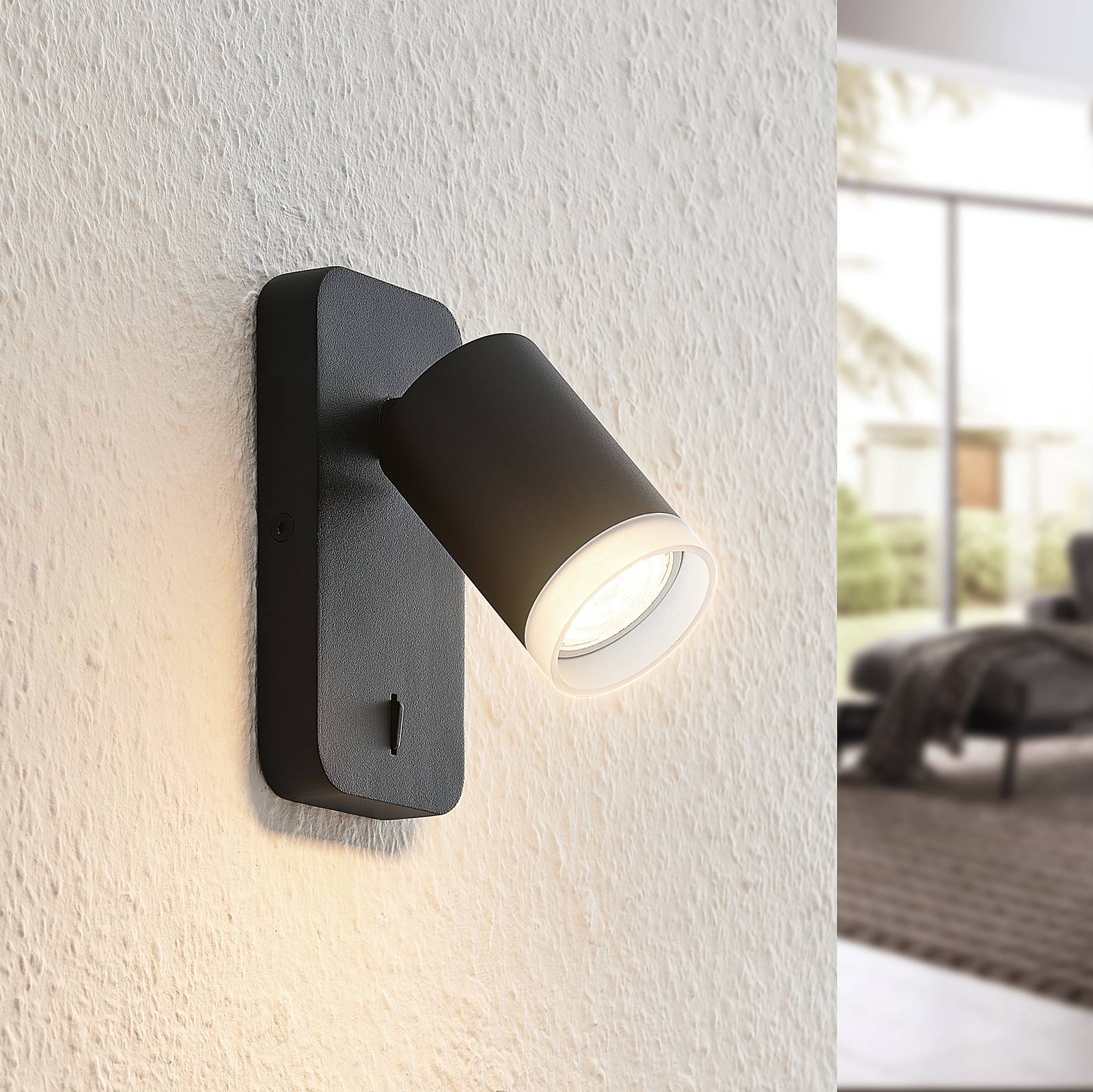 ARCCHIO EFILIUS SPOT PLAFOND, ANGULAIRE, NOIR, 1L
