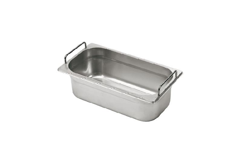 BAC GASTRO INOX 1/3 PLEIN À  ANSES FIXES - H 65 MM